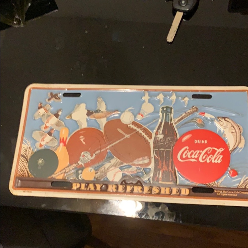 Vintage Coca-Cola License Plate